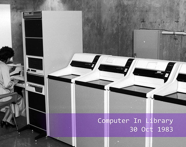 a computer set up in the UQ Library