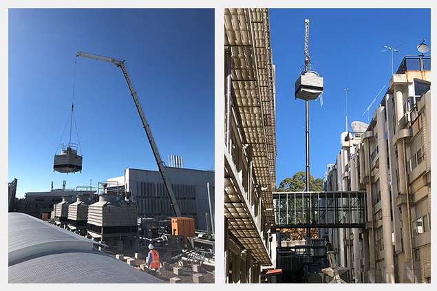 Joint Engineering Precinct crane lift