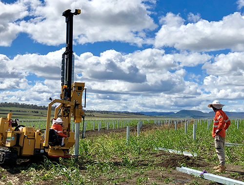 Warwick Solar Farm site works April 2019