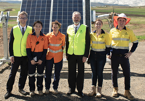 Peter Høj AC, Vice-Chancellor and President, Greg Pringle, Chief Operating Officer, and the project team at the official site launch in April