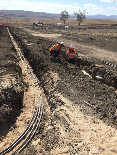 On-site inspections of trenches and cable installation - July 2019