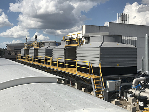 New cooling tower installation