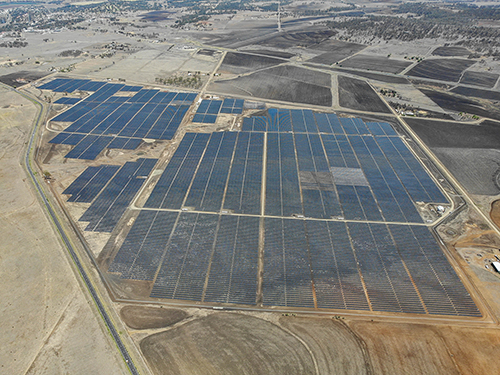 Warwick Solar Farm site aerial view October 2019